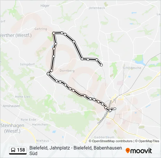 158 Bus Line Map