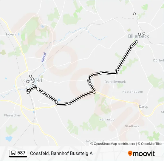 587 Bus Line Map