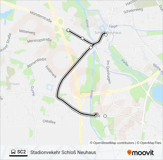 SC2 Bus Line Map