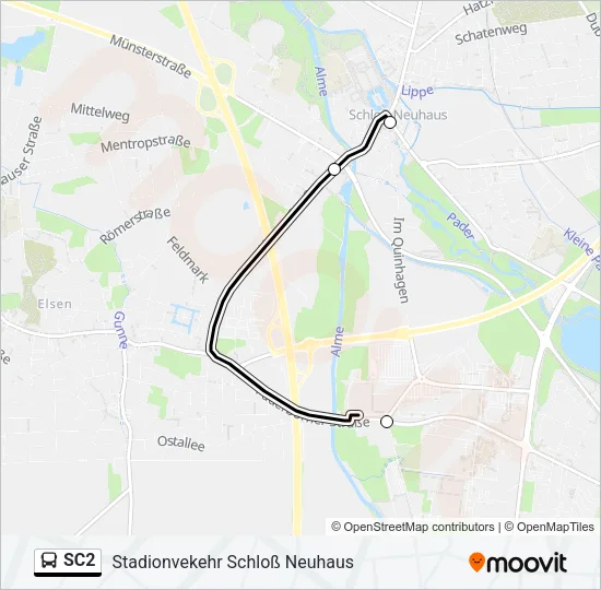 SC2 Bus Line Map