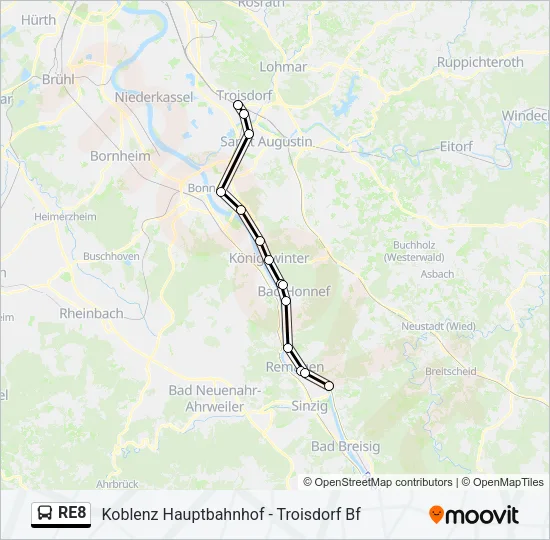 RE8 Bus Line Map