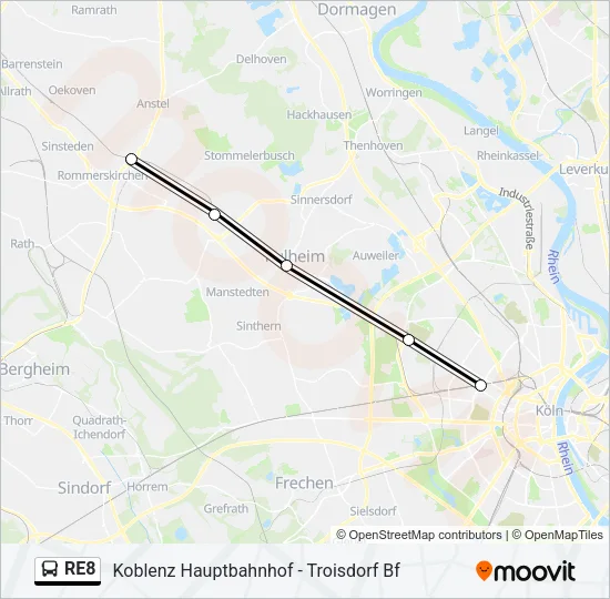 RE8 Bus Line Map