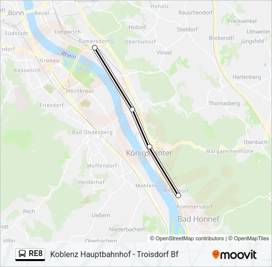 RE8 Bus Line Map