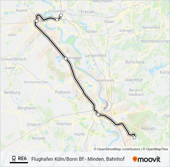 RE6 Train Line Map