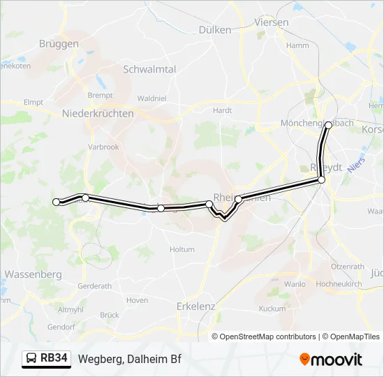 RB34 Bus Line Map