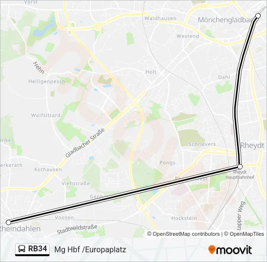 RB34 Bus Line Map