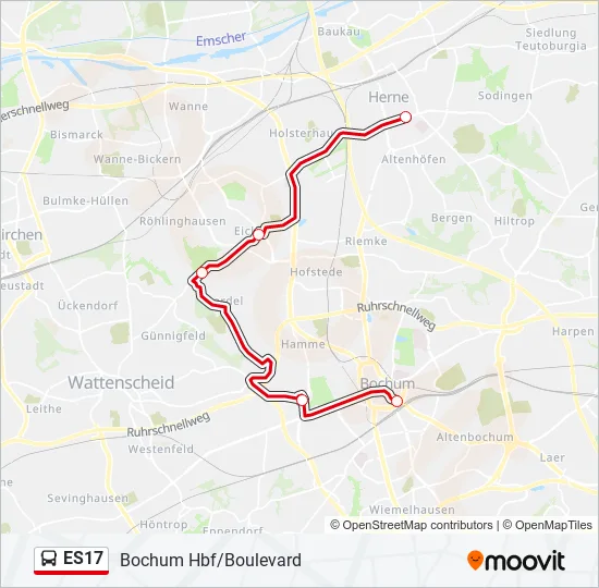 ES17 Bus Line Map