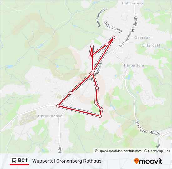 BC1 Bus Line Map