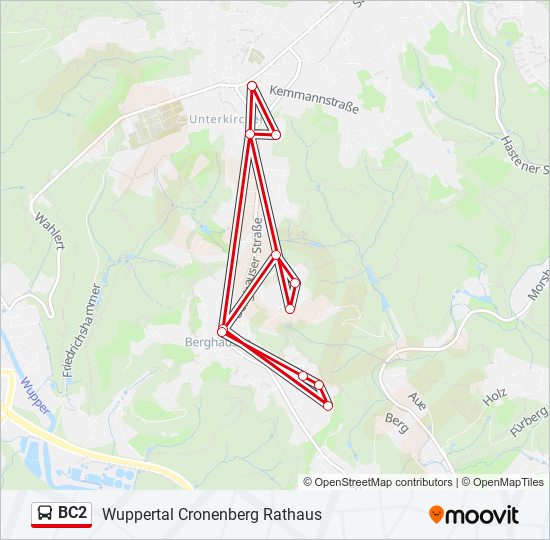 BC2 bus Line Map