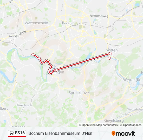 ES16 Bus Line Map