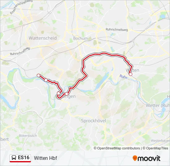 ES16 Bus Line Map