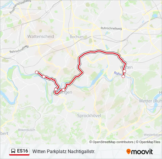 ES16 Bus Line Map