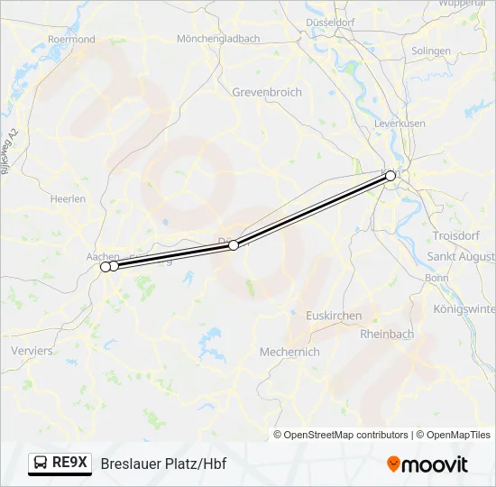 RE9X Bus Line Map
