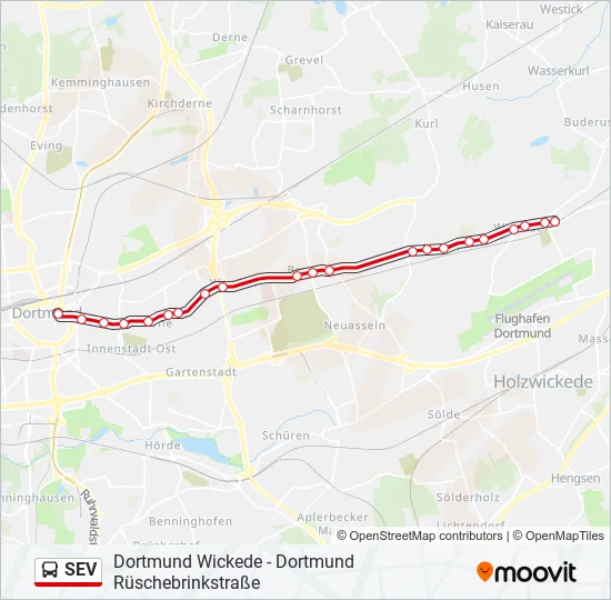 SEV Bus Line Map