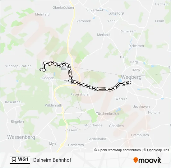 WG1 Bus Line Map