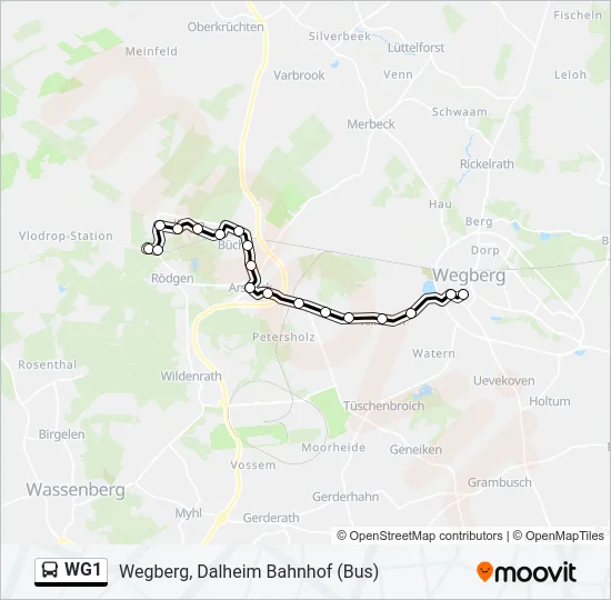 WG1 Bus Line Map