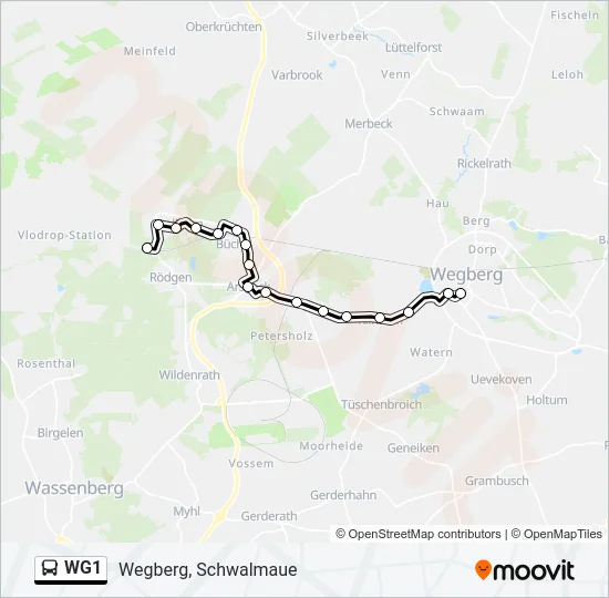 WG1 Bus Line Map