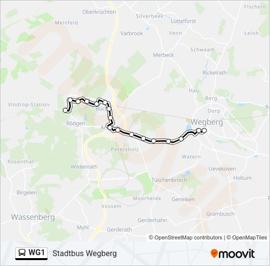 Автобус WG1: карта маршрута