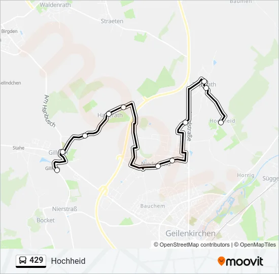 429 Bus Line Map