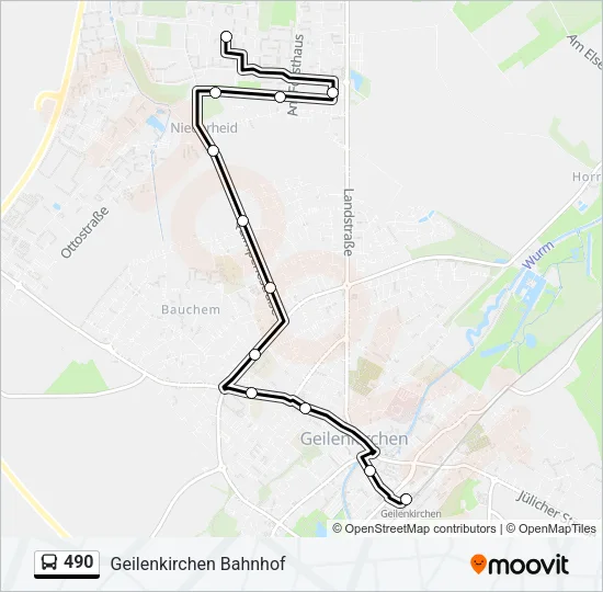 490 Bus Line Map