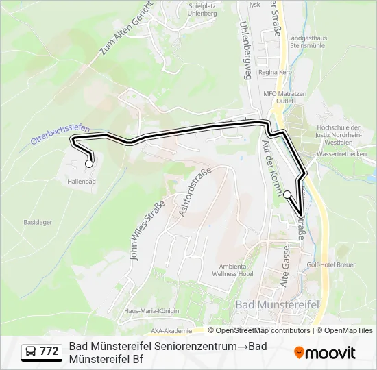 772 Bus Line Map
