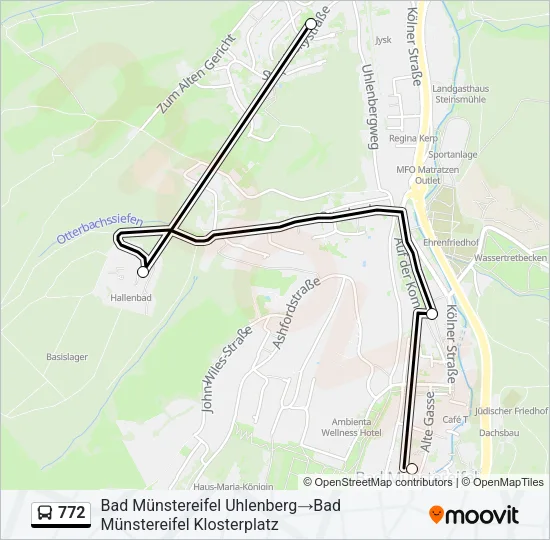 772 Bus Line Map
