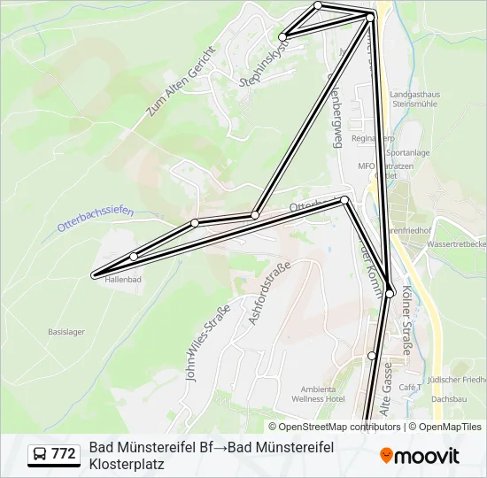 772 Bus Line Map