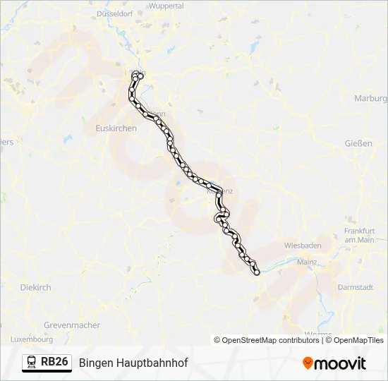 Bahnlinie RB26 Karte