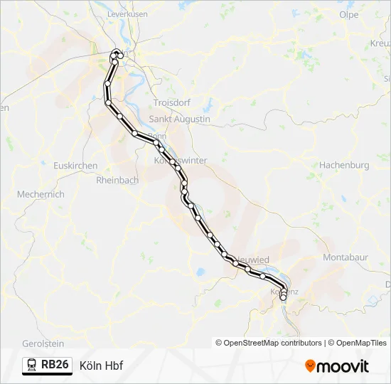 RB26 Train Line Map
