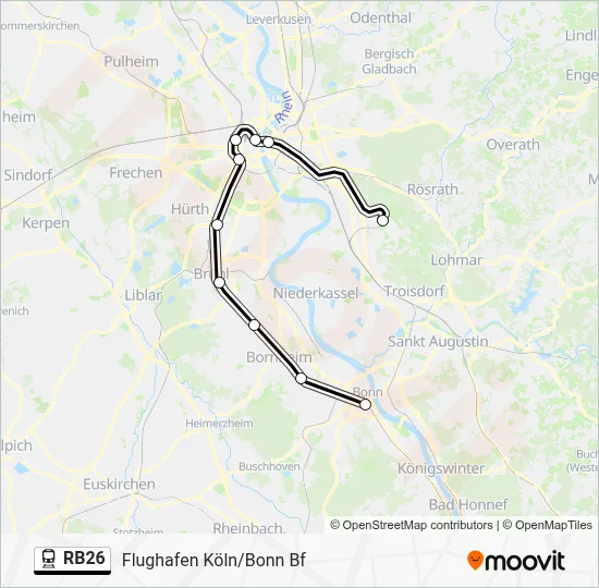 Bahnlinie RB26 Karte