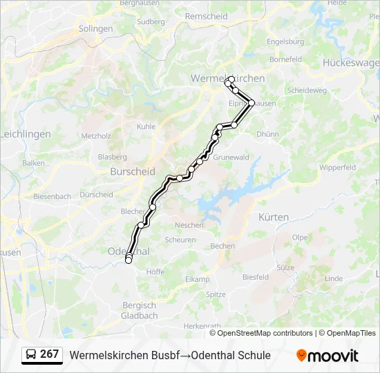 267 Bus Line Map