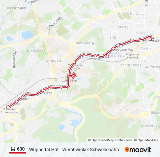600 Bus Line Map