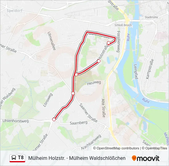 T8 Bus Line Map