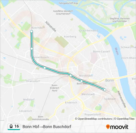 16 Light Rail Line Map