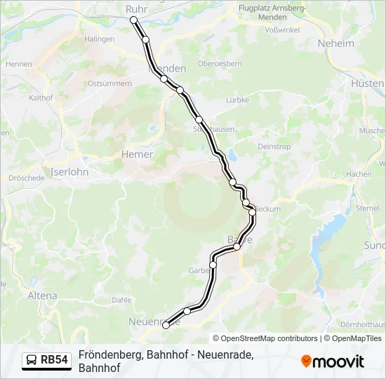 RB54  Line Map