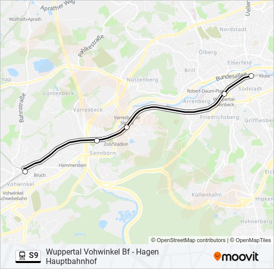 s9 Route: Schedules, Stops & Maps - Wuppertal Hbf (Updated)