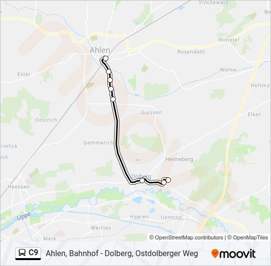 C9 Bus Line Map