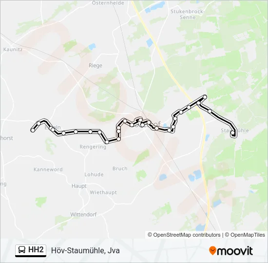 HH2 Bus Line Map