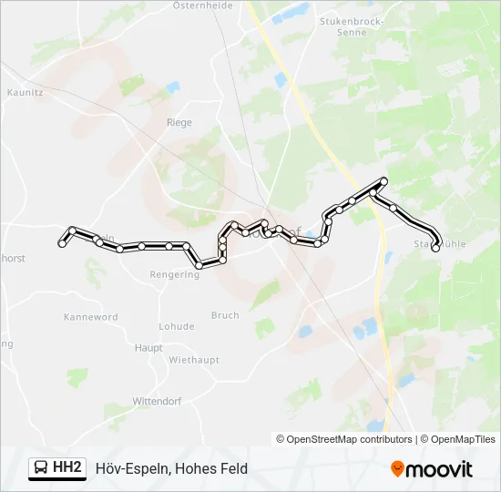 HH2 Bus Line Map