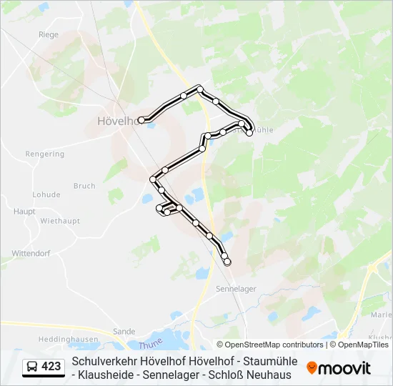 423 Bus Line Map