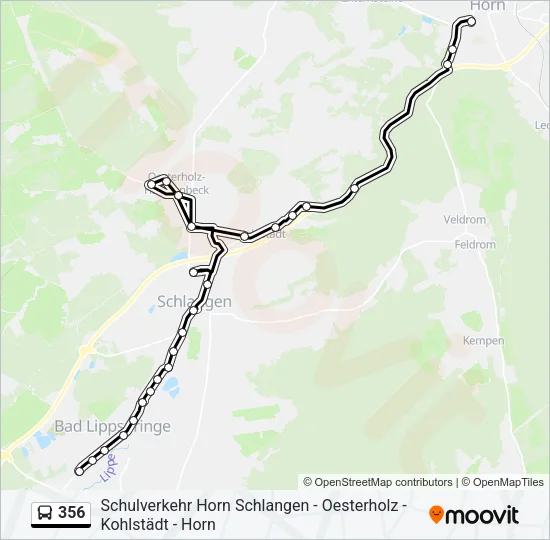 356 Bus Line Map