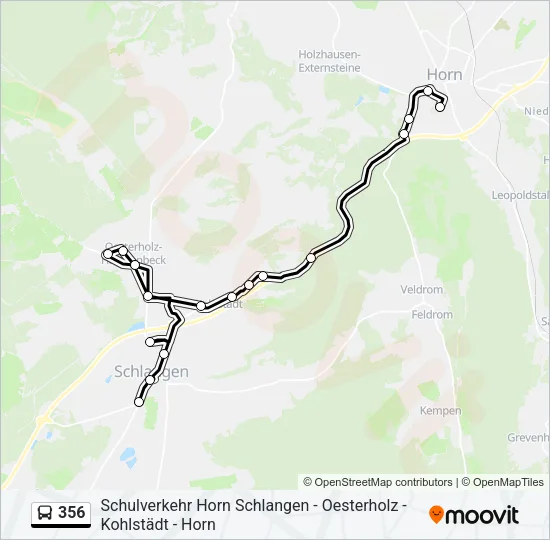 356 Bus Line Map