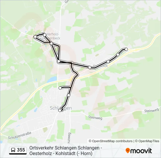 355 Bus Line Map