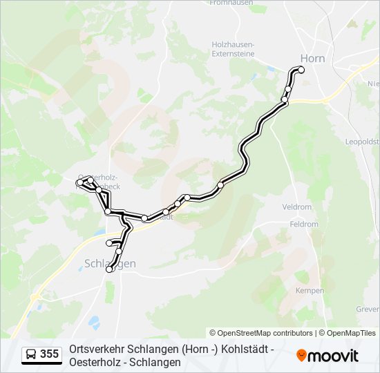 355 bus Line Map