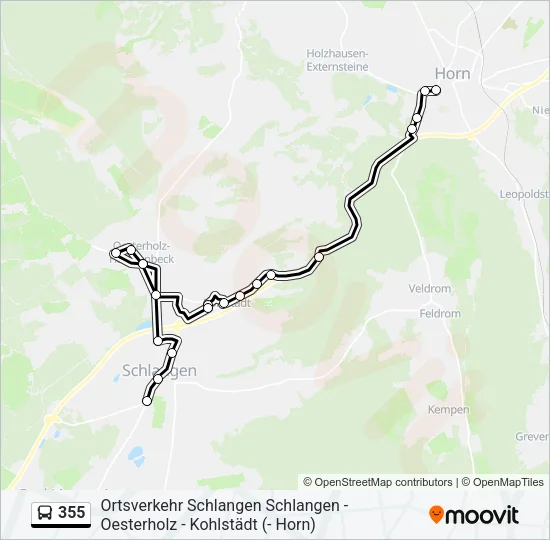 355 Bus Line Map
