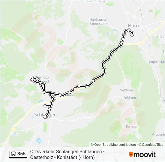 Автобус 355: карта маршрута