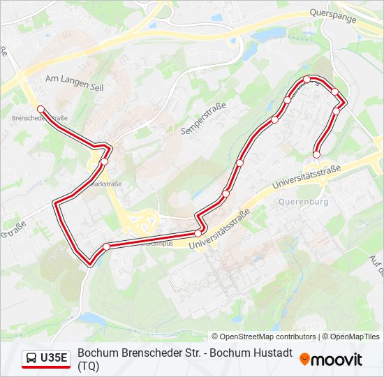 U35E Bus Line Map