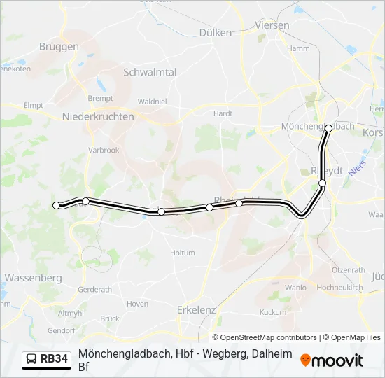 RB34 Bus Line Map