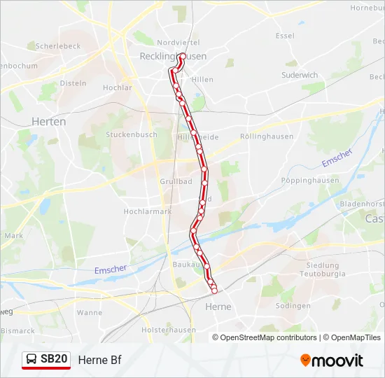 SB20 Bus Line Map