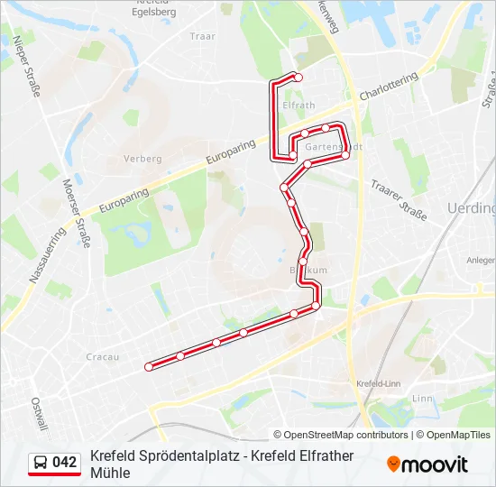 042 Bus Line Map